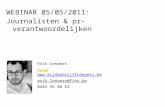 2011 05 05_webinar_journalisten & pr-verantwoordelijken
