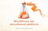 WordPress als recruitment platform - WCNL 2014