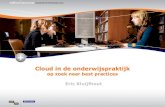 Cloud in de onderwijspraktijk: op zoek naar best practices