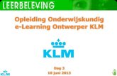 KLM Onderwijskundig e-Learning Ontwerper, dag 3