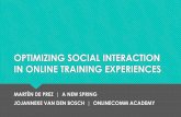 Optimizing social interaction Social Media Week Rotterdam 2014