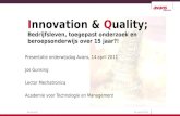 Innovation & Quality: bedrijfsleven, toegepast onderzoek en beroepsonderwijs over 15 jaar?!