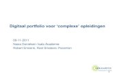 Digitaal portfolio voor complexe opleidingen Scorion owd 2011 isala parantion