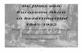 Thesis on Kurosawa Akira's first years as a Movie Director in Post-War Japan 1945-1952