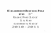 Examenbrochure 3e Bachelor 2010-2011 (Sem1)