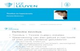 UZ Leuven - Tinnitus en Hyperacusis