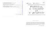Max Weber - Politica, o Vocatie Si Profesie