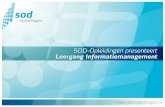 SOD-Opleidingen presenteert Leergang Informatiemanagement