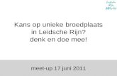 Leidsche Rijn Werkt meet-up 17 juni 2011