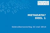 Meta4books: Gebruikersoverleg 22 05 2014 "Winst uit Metadata" Deel 1