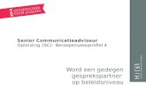 Opleiding Senior Communicatieadviseur Van der Hilst Communicatie