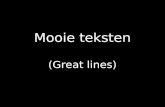 Mooie Teksten - Great Lines