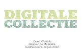 DEN-studiedag 'Baas over eigen metadata?', officiële lancering van de nationale aggregator Digitale Collectie NL