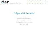 DE conferentie 2012 - Erfgoed en Locatie