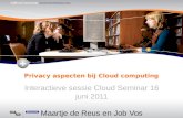 Privacy aspecten bij cloud computing