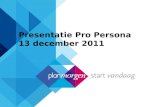 Presentatie pro persona 13 dec 2011