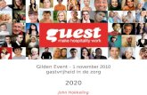 Gastvrijheid in de zorg 2020 - Gilden Event 1 november 2010