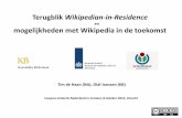 Terugblik Wikipedian-in-Residence en  mogelijkheden met Wikipedia in 2015