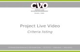 Criteria Live Video