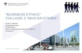 College 3 Business Ethics - Ethiek en MVO