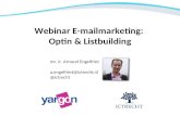 E-mailmarketing: Optin / Listbuilding & De Wet