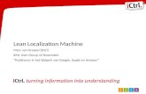 A Lean Localization Machine (XML Holland 2009)
