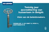 20 jaar accreditering van huisartsen in België: visie van de beleidsmakers