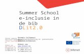 Summer Schoold DLit2.0: e-Inclusie in de Bib