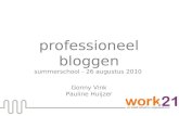 Workshop professioneel bloggen