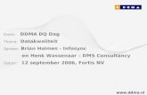 DDMA / DMS en Infosync: Datakwaliteit