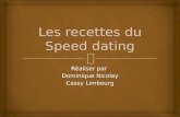 Les recettes du speed dating