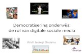 Democratisering van het onderwijs: de rol van sociale digitale media