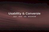 Usability & Conversie