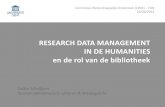 Research Data Management en bibliotheken