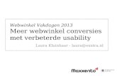'Meer webwinkel conversies met verbeterde usability' - presentatie webwinkel vakdagen 2013