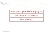 "Hoe voer ik politieke campagne?" PHL Masterclass door Dirk en Stefanie Houben