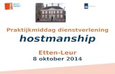 Praktijkmiddag dienstverlening 8 oktober 2014 Etten-Leur