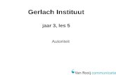 Gerlach instituut; 2014, jaar 3, les 5; autoriteit