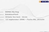 DDMA / Arvix: Datakwaliteit