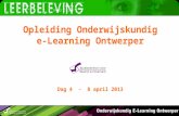 Dag 4, SBO Opleiding Onderwijskundig e-Learning Ontwerper