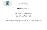 Nederlandse lectuurtaak : Sulaiman Addonia - 'Als gevolg van liefde'