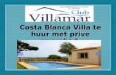 Costa Blanca Villa te huur met prive zwembad