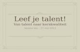 Workshop Talentontwikkeling | Studio Werk - 27 mei