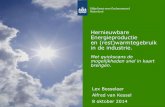 Rijksdienst voor Ondernemend Nederland: hernieuwbare energieproductie en (rest)warmtegebruik in de industrie (2014)