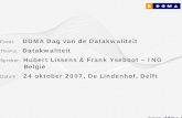 DDMA / ING Belgie: Datakwaliteit