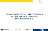 Focus op LNE-themaâ€™s bij de Operationele Programmaâ€™s