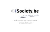 iSociety.be :  Hoe Maak Ik Een Activiteit