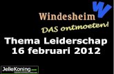 DAS Ontmoeten! 16-02-2012 Workshop Jelle Koning