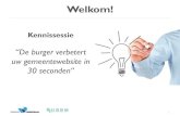 Presentatie kennissessie 'De burger verbetert uw gemeentewebsite in 30 seconden' - GBBO en Gemeente Veenendaal