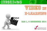 SBO opleiding Video in e-Learning, dag 1